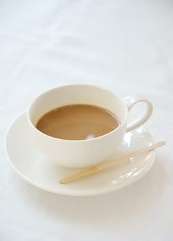 Coffee cup on table