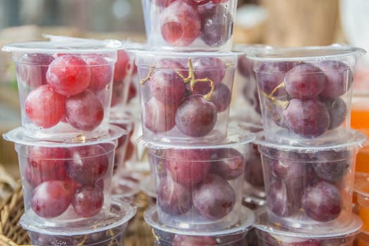 Grapes in the bottle.