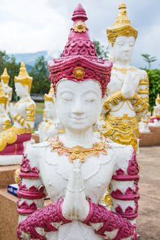 Treatment Temple Deity statues in Thailand.