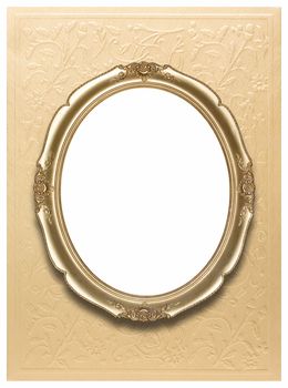 Oval photo frames (Clipping path!) background