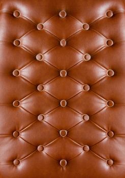 Closeup texture of vintage black leather sofa for background