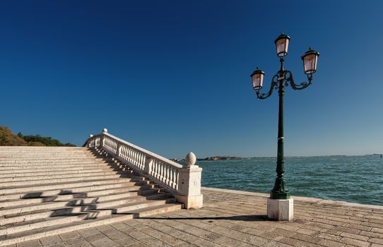 The Venetian lantern on quay