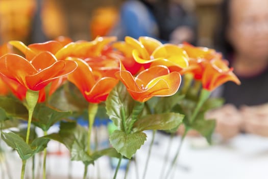 Decorated flower in garden