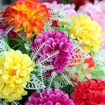 The beautiful decoration artificial flower