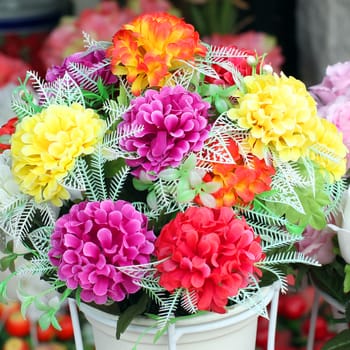 The beautiful decoration artificial flower