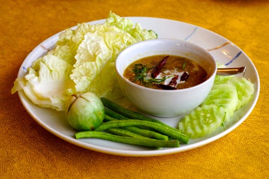 closed up of thai style meal,shallow focus