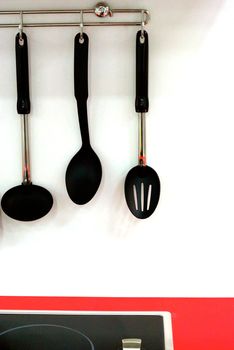 modern style kitchen tools,shallow focus