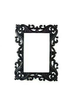 gothic style picture frame on white scene,shallow focus