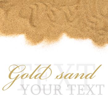 The sand isolated on white background close-up