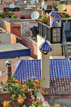 Arabic style chimney in Morocco