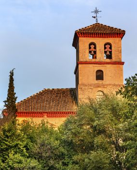 Church Iglesia Durante La Eucarista Carrera Del Darro Albaicin Granada Andalusia Spain  Built in the 1500s in Mudejar style on the Carrera Del Darro