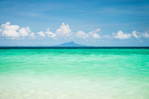 Emerald sea and blue sky in Thailand