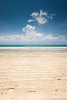 Sea beach and blue sky in Thailand