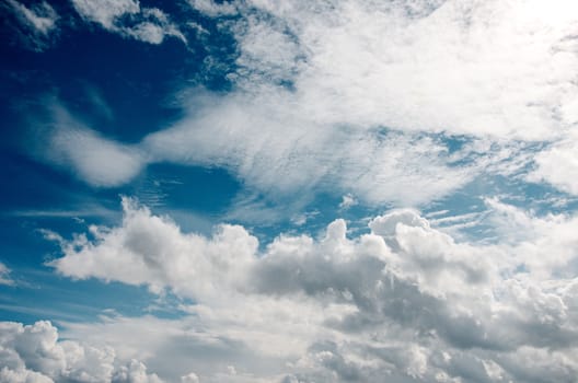 Nice cloud in blue sky background