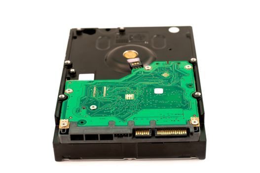 sata hard disk drive on white background