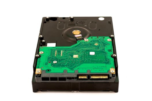 sata hard disk drive on white background