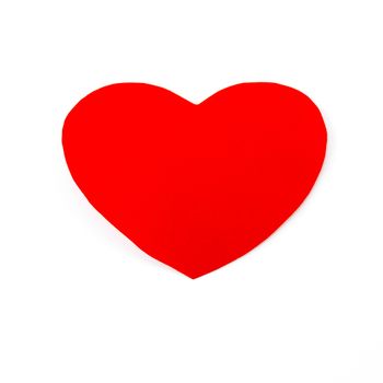 red heart isolated on white background