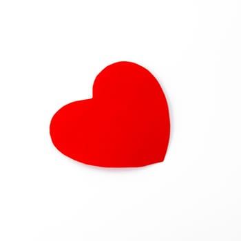 red heart isolated on white background