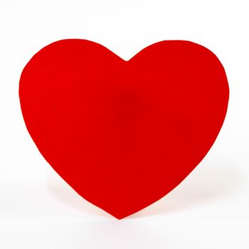 red heart isolated on white background