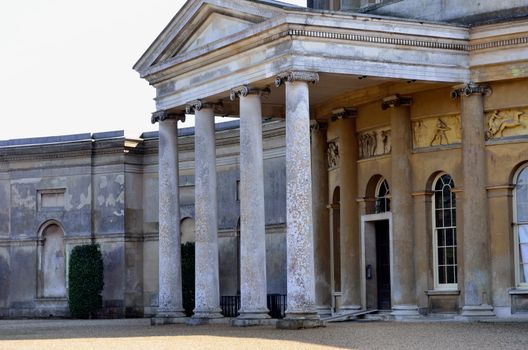 Classical door entrance with pillars