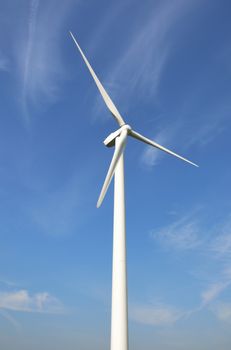 Wind turbine in portrait aspect