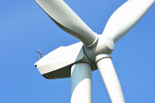 Close up of wind turbine