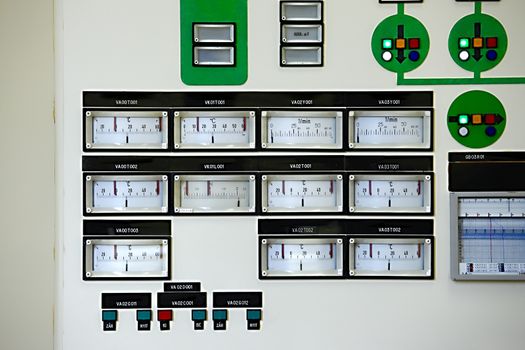 Control panel of a nuclear laboratory