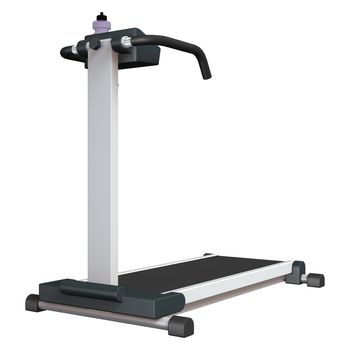 3D digital render of a treadmill isolated on white background
