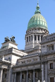 The Congress building in Buenos Aires, Argentina.