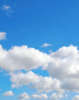 Beautiful blue sky with white clouds