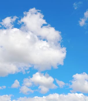 Beautiful blue sky with white clouds