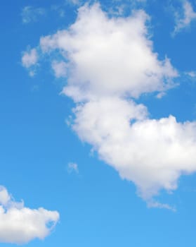 Beautiful blue sky with white clouds