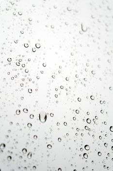 Drops of rain on the window (glass). Shallow DOF.