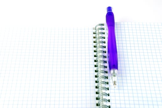 Blue pen with copy-book