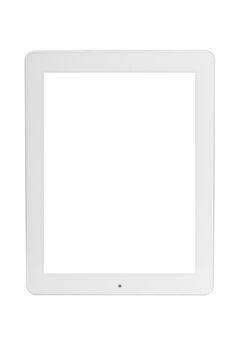 Modern white tablet pc isolated on white