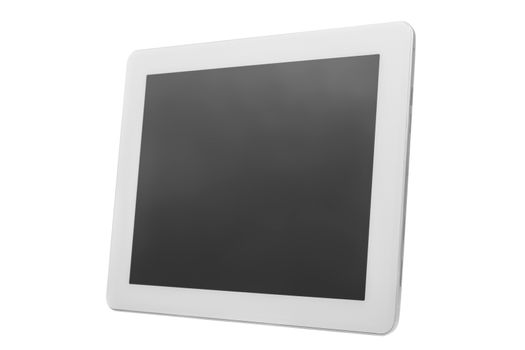Modern white tablet pc isolated on white