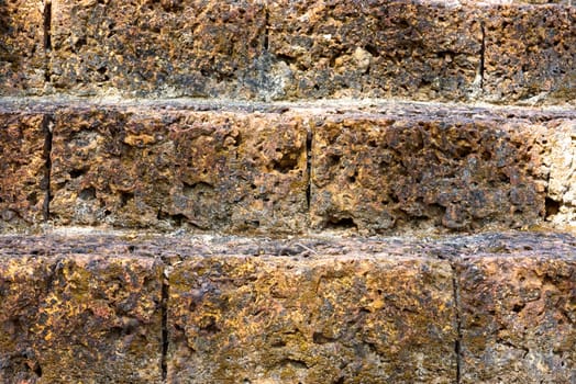 detail of laterite texture,shallow focus