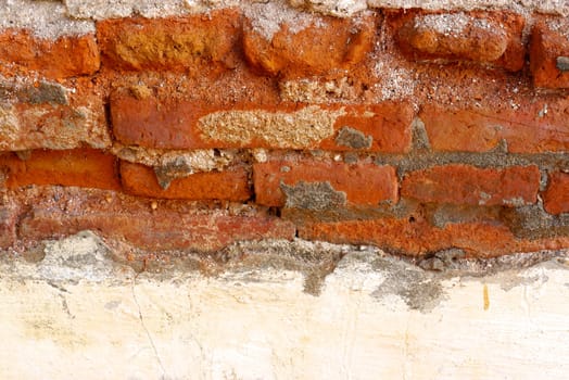 detail of ancient bricks wall,shallow focus