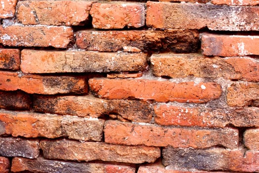 detail of ancient bricks wall,shallow focus