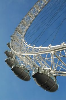 The London Eye, sometimes known as the Millenium Wheel; one of the UK's top tourist attractions - October 9, 2008