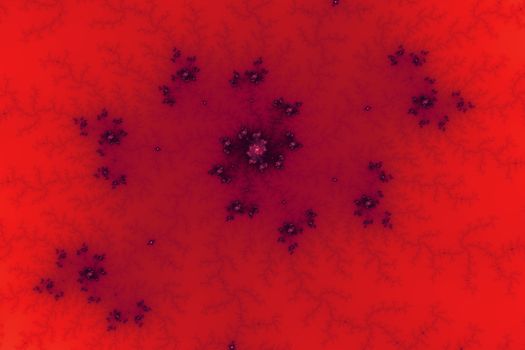 Mandelbrot fractal in the colors of Red.