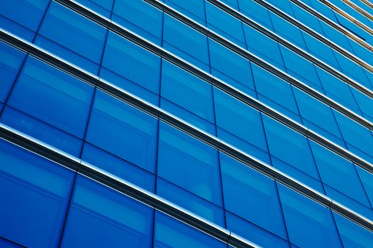 Modern office building detail, glass surface