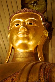 ancient burmese style buddha images at temple hall,Lampang temple,Thailand