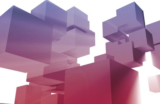 3D Business Background as Leadership Concept Abstract