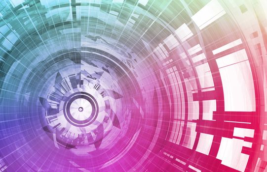 Internet World Wide Web Abstract Tech Background