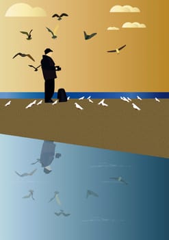Photographer on the beach