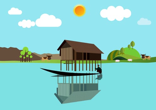 House above the water