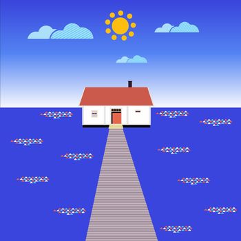 A house in the Sea