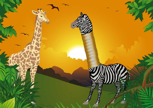 Zebra who wanted to be higher