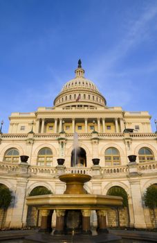 The United States Capitol Building on the mall in Washington D.C.